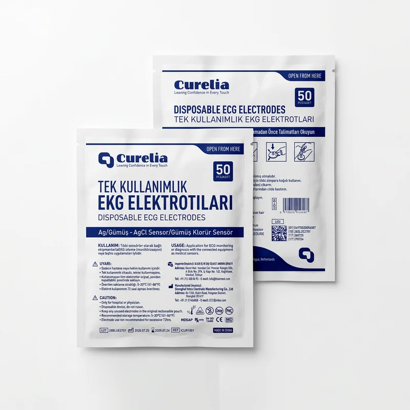 Curelia EKG elektrotu - tek kullanımlık kardiyak sensör