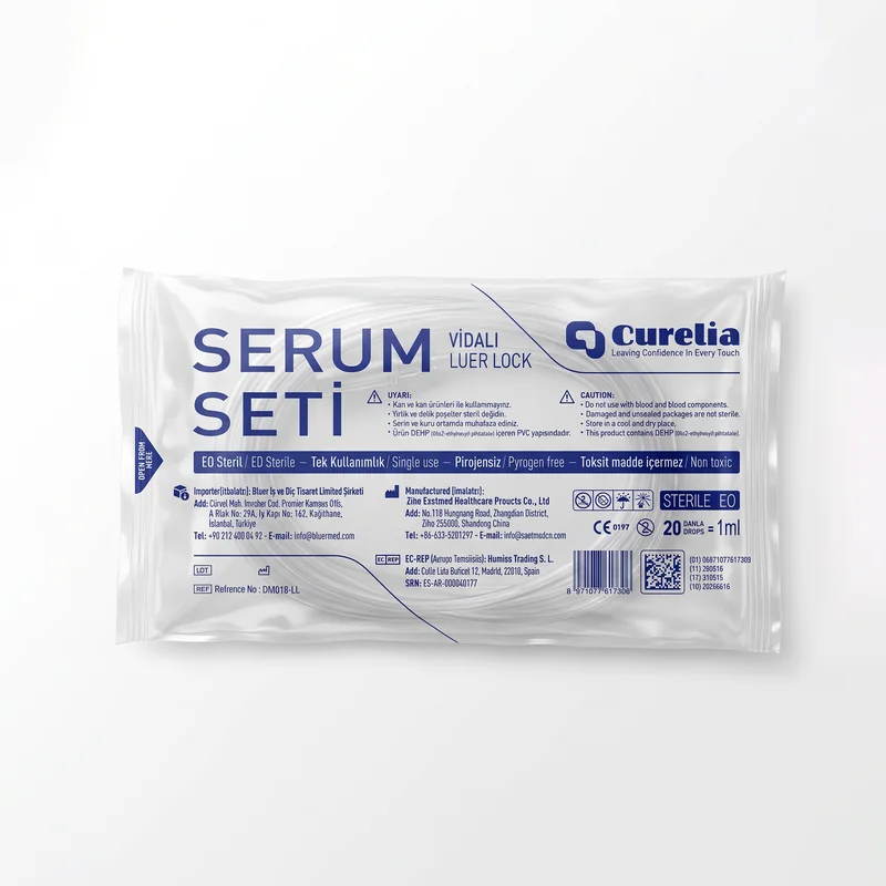 Curelia infüzyon seti - tek kullanımlık serum seti